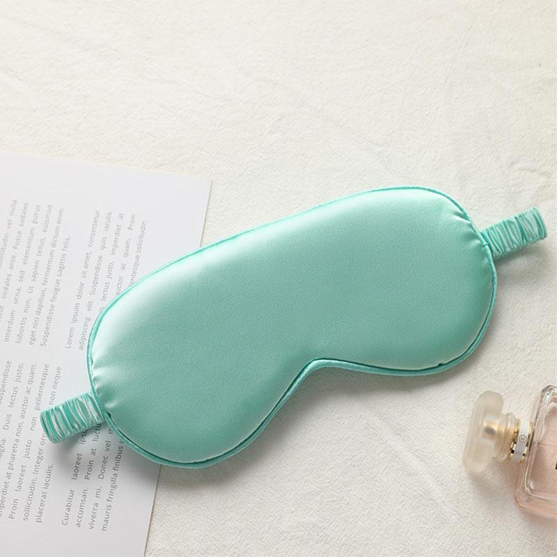 

Щит Легкие повязки на глаза Спящая повязка на глаза Двусторонняя затеняющая маска для век Маска для глаз Чистый шелк зелёный