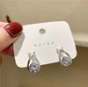Exquisite diamond-set cross earrings, light luxury temperament, niche high-end design stud earrings.