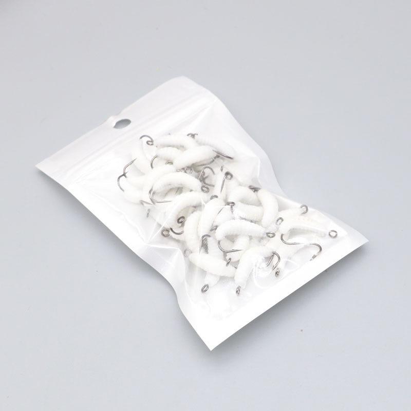 Bionic Mealworm & Maggot Soft Bait Set with Hook - 20mm, 0.45g