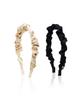 Has En001 Shirring Satin Slim Hairband (2Colors)