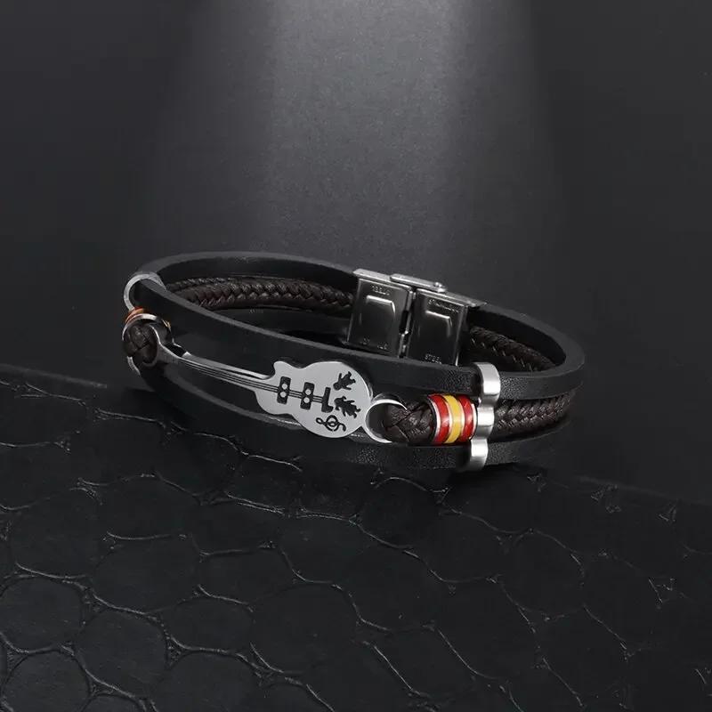 Mens Womens Couple Metal Infinity Sign Leather Bracelet Magnetic Closure Charm Bracelet Leather Wristband Casual Jewelry