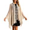 Women's Lightweight Lace Shawl Scarf Openwork Tassel Wrap Beach Cover Up Sun Protection Travel Accessories for Summer