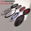 145mm Car Badge Front Grille Rear Trunk Hood Lid Logo Decor Cover Emblem For Focus Mk Fiesta Ranger Mondeo S-MAX Kuga Edge
