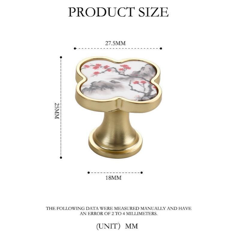 Cabinet Knobs Furniture Handles Chinese Painting Patterns Perfect For Kitchen Wardrobe Drawer Home Decoration