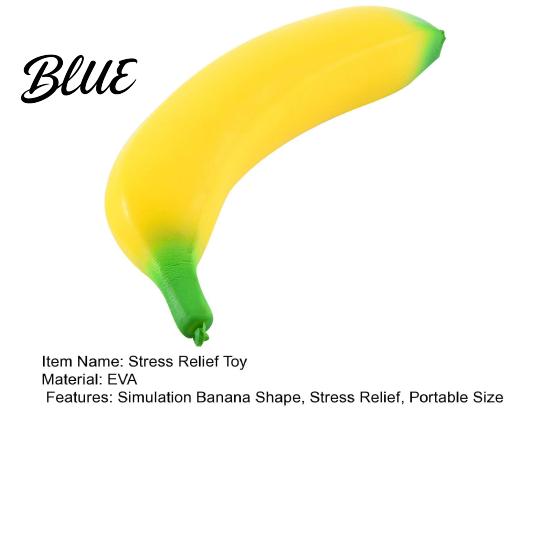 Banana Stress Toy Simulation Large Squeeze Stretchy Slow Rebound Decompression Fidget Portable Simulated Fruit Sensory Adults Relaxation
