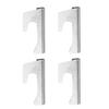 4 Pack of BBQ Pan Gasket Brackets for For Firebox Kettle Grills Stainless Steel Accessory Promoting Better Cooking Results