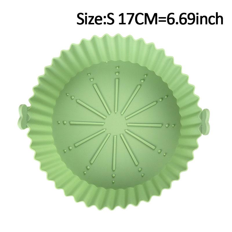 17/20cm Horkovzdušné fritézy Trouba Pečicí plech Opakovaně použitý Silikonový Nepřilnavý Kulatý Pečicí plech Podložky do mikrovlnné trouby Vložka do pánve horkovzdušné fritézy Forma na dort