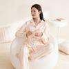 1011 New Pajamas Women's Sweet and Cute Long-sleeved Trousers Girl's Raw Loungewear Two-piece Set