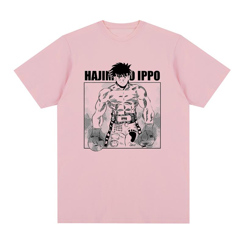 Hajime No Ippo Vintage bavlněné tričko Anime Makunouchi Letní móda Anime trička Harajuku Streetwear Krátký rukáv Unisex topy