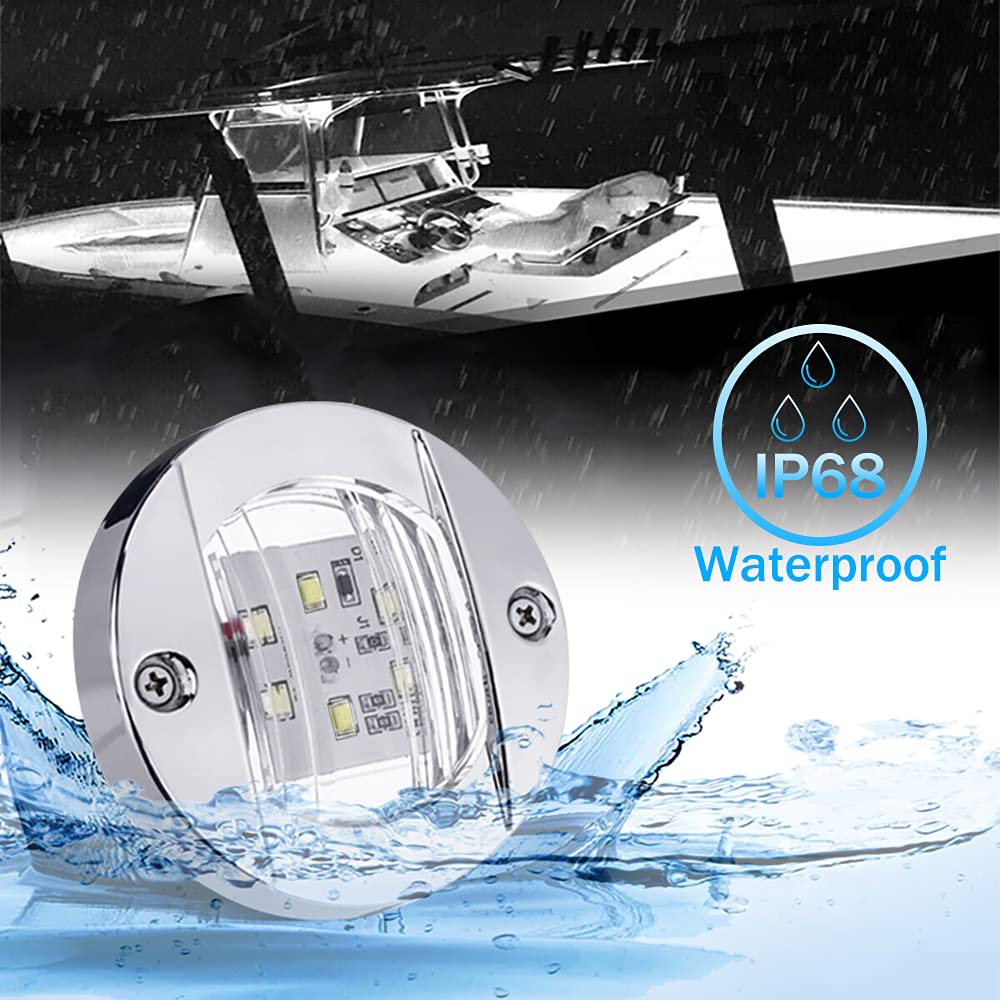 8/4PCS 12V Boat Marine Lights Navigation Waterproof Marker Lamp  For Truck RV Yacht Transom Anchor Stern 6LED Stern Light