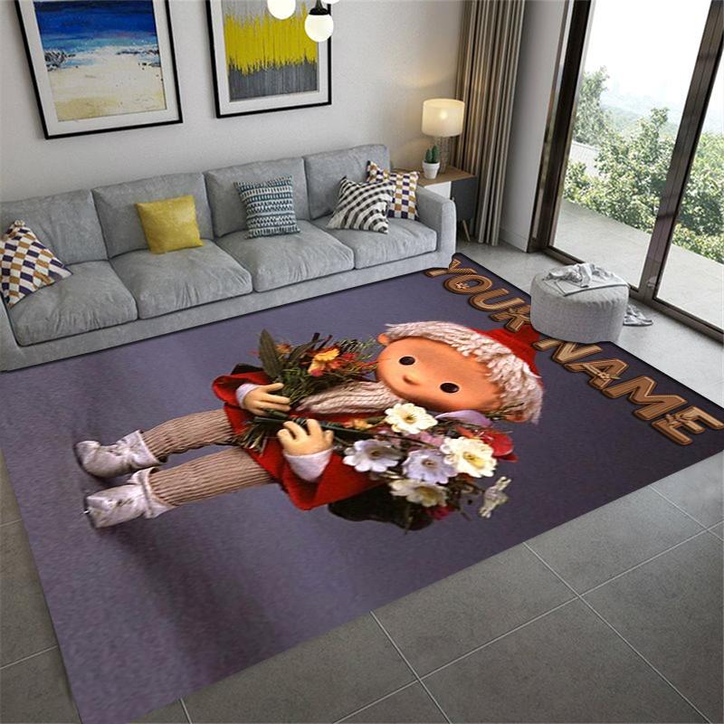 Custom Name Sandmännchen Carpet Rug for Living Room Bedroom Home Sofa Decoration,Kids Play Non-slip Floor Mat