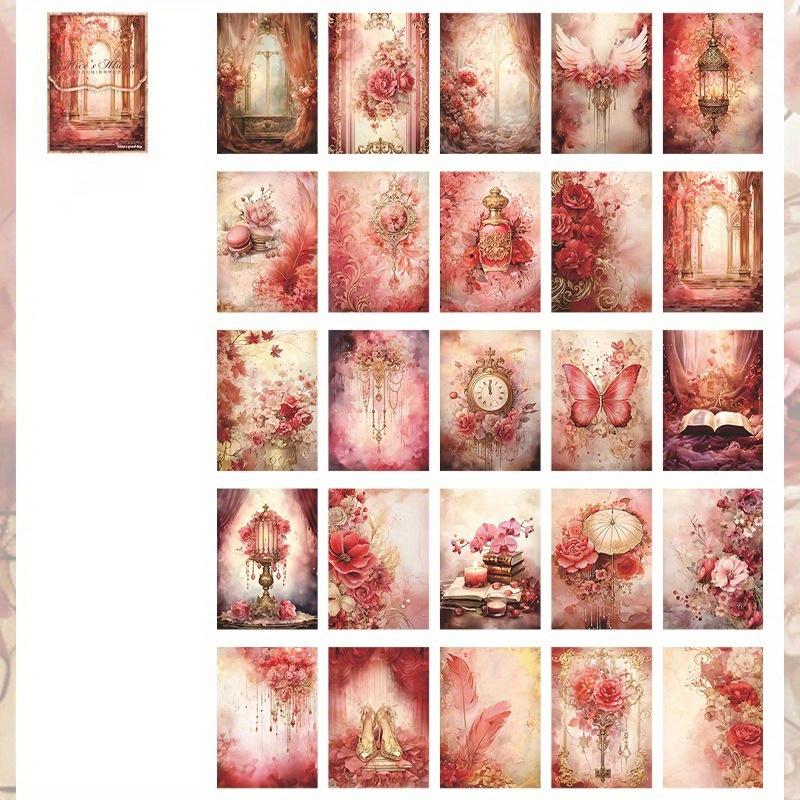 1PC Alice's Fantasy Series Dreamy Background Notebook DIY Material Base Card Paper Beautiful Day Notebook Material Pack