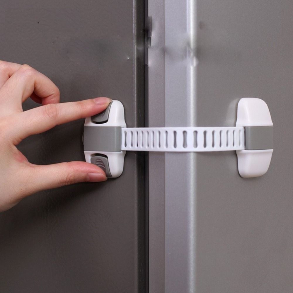 Plastic Child Safety Lock Anti-Clamp Refrigerator Safety Buckle Window Closet Wardrobe