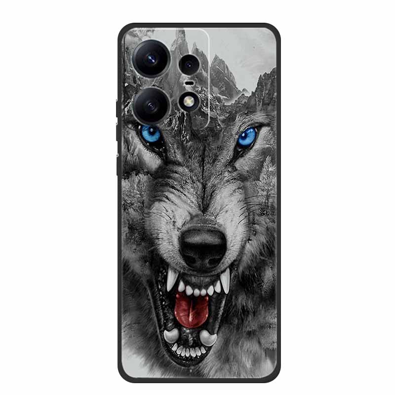 For Moto Edge 50 Pro Case Animals Soft Silicone TPU Phone Cases Back Cover For Motorola Edge 50 Pro 5G Wolf Protector Cool funda