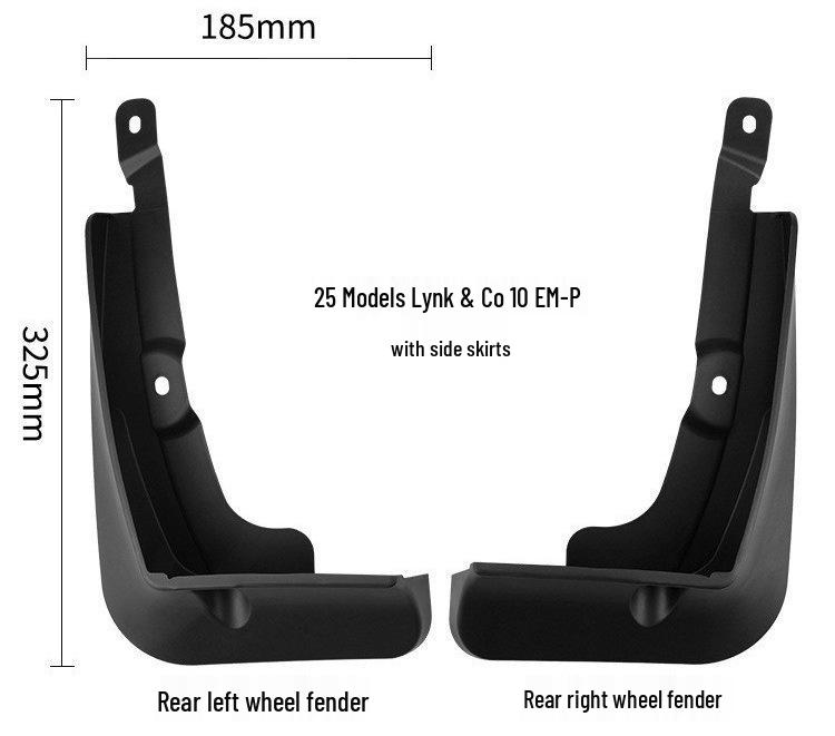 Car Mud Flaps for 2025 Geely Lynk & Co 10 EM-P with Side Skirts