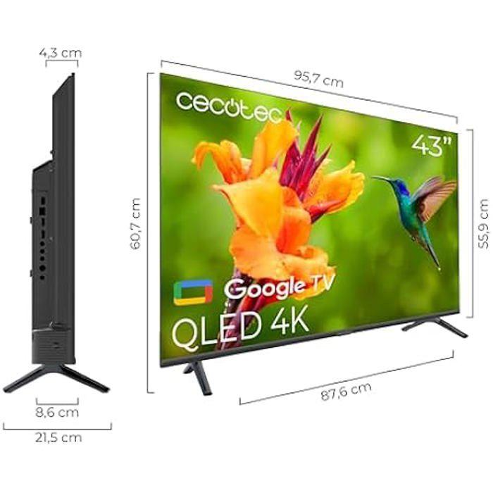 Smart TV QLED - CECOTEC - 43 Pouces - 4K UHD - Dolby Vision - HDMI 2.1