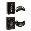 Wood Game Tarots Cards Storage Box Portable Container Astrology Trinkets Box Divination Storage Case with Card Holder