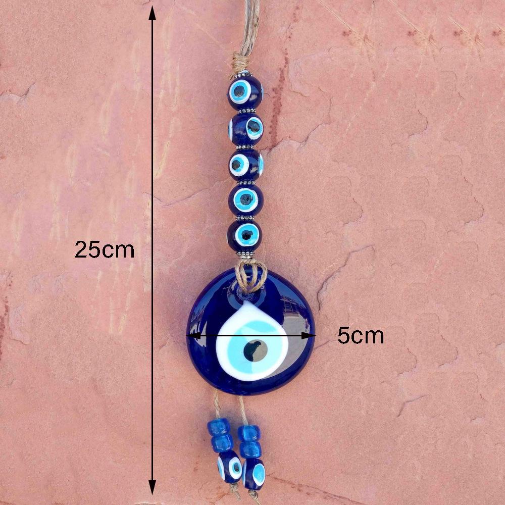 European & American Style Turkish Evil Eye Glass Pendant: Unique Wall & Car Ornament