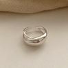 Panjbj   Copper Wide Smooth Ring For Women Girl Irregular Simple Fashion Adjustable Jewelry Gift Dropshipping