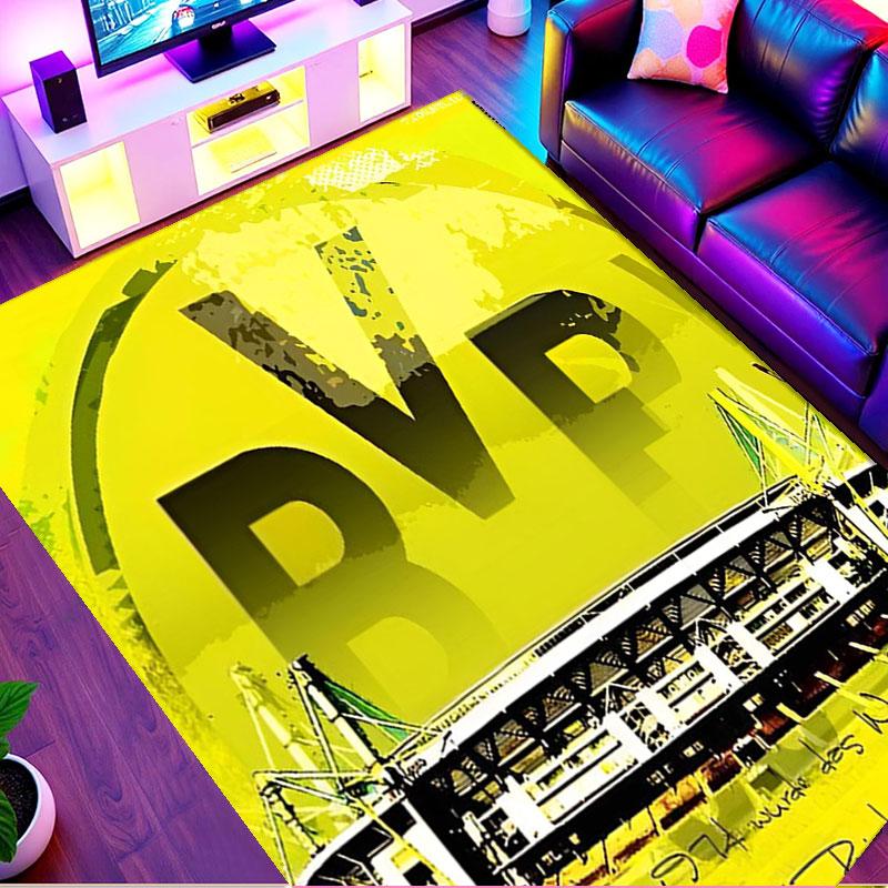 Borussia Dortmund Print Rug, Washable Floor Carpet, For Entryway Dorm Laundry Room Office Study, Home Decor Birthday Christmas Gift