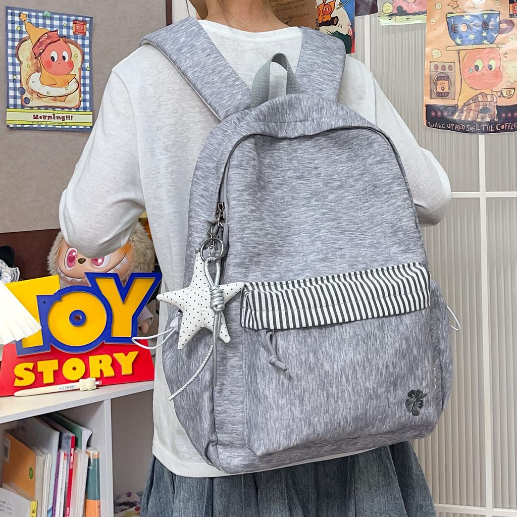 Schoolbag New Large Capacity Versatile School Bag Female Simple College Student Lightweight Travel Backpack Chinese College Student Leisure