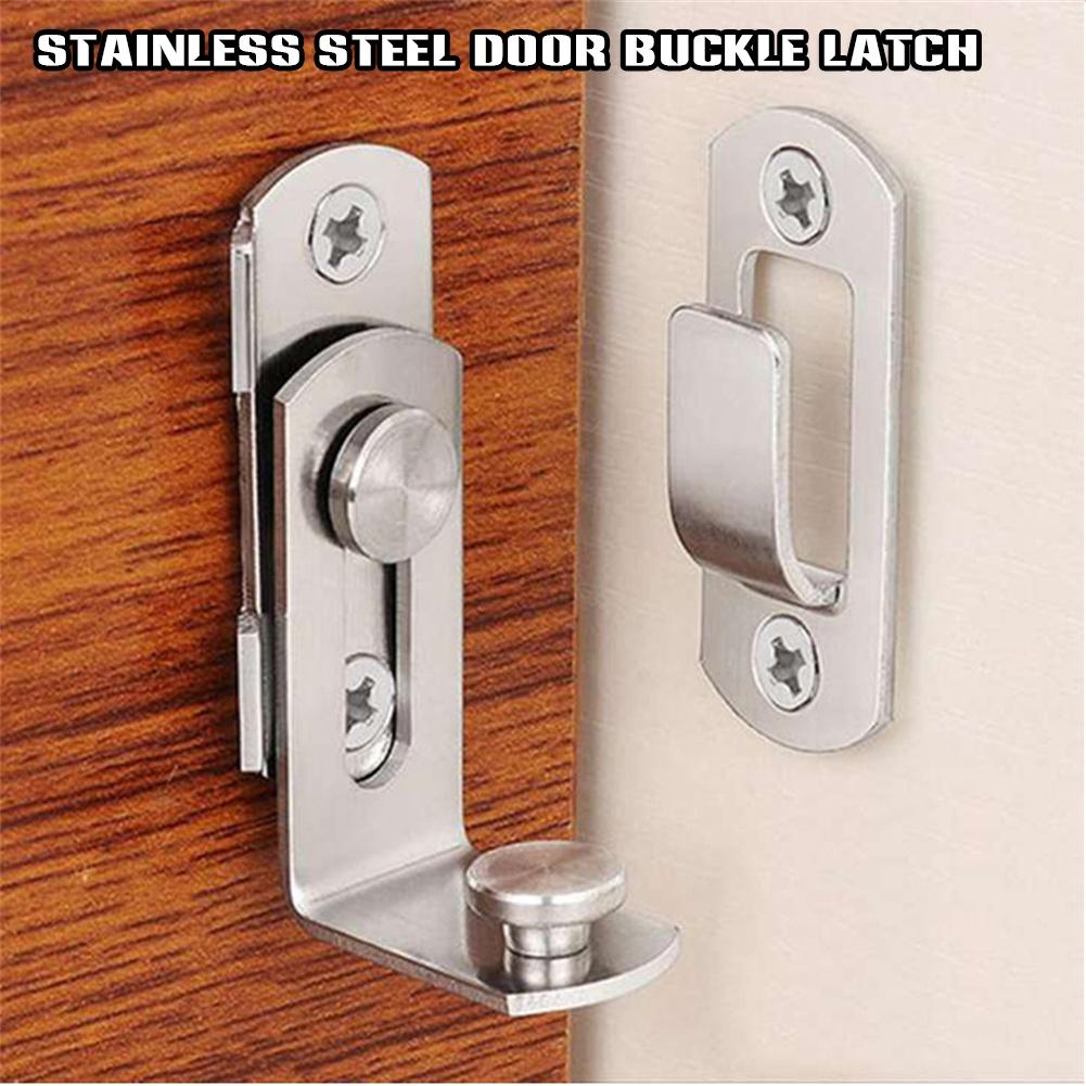 Stainless Steel Door Buckles Locks Heavy Duty Safety Door Lock for Bedroom Drawer Window