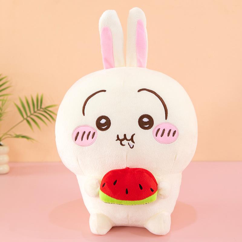 Hot 60cm Chiikawa Plush Toy with Watermelon Cute Hachiware Usagi Stuffed Doll Soft Anime Plushie for Kids Fans Birthday Gift