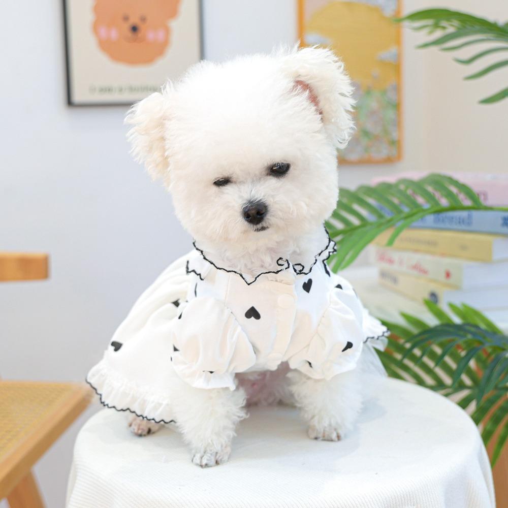 Cute Dog Princess Dress Breathable Dog Fluffy Skirt Stylish Pet Puppy Clothing  Birthday Party