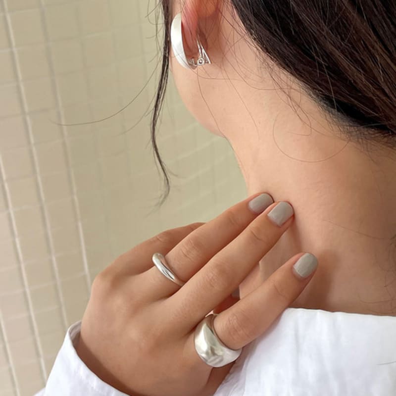 Geegee [silver925] Matt Oval Ring