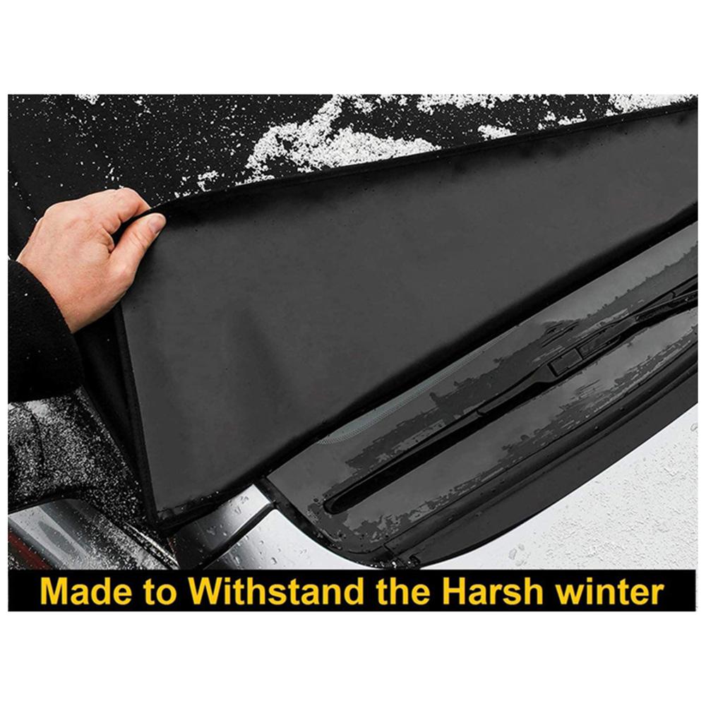 75x42" Car Windshield Snow Cover Ice Removal Wiper w/ Magnetic Edges Protector