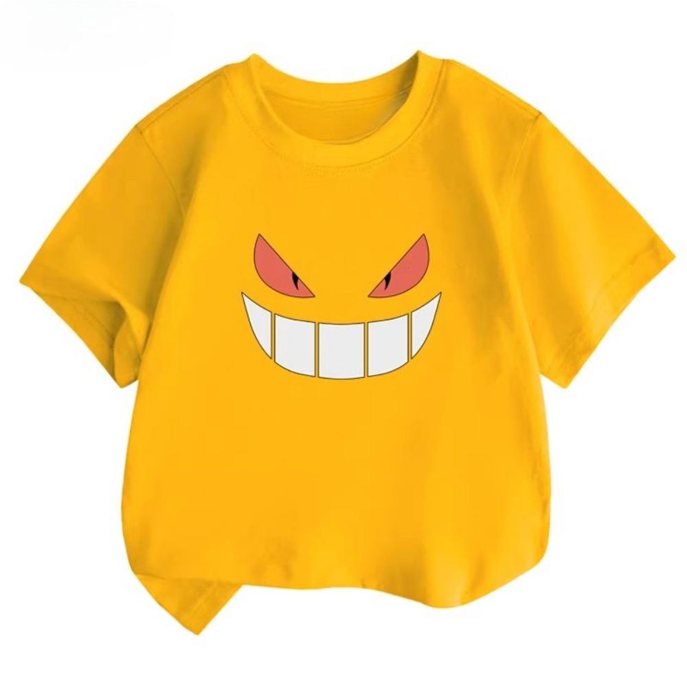 Potdemiel Pikachu Print  Children's T-Shirt, New Summer Style, Casual, Comfortable, and Breathable Children's Top