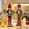 Wooden Holiday Christmas Figure for Shelf Display, Sideboard Placement, and Entryway Home Use During Winter Season