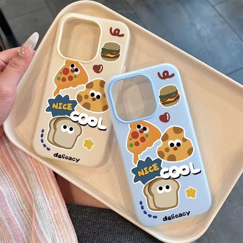 Pizza potatoes are suitable for iPhone16/17promax mobile phone case, Apple 15 skin scrub 13/14 jelly case.