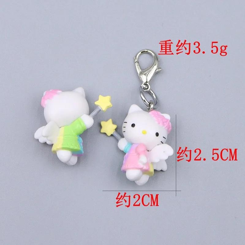 Hello Kitty Cute Cartoon Keychain Bag Clothing Puller Phone Rope Necklace Accessories Pendant Kawaii Women Student Toy Wholesele