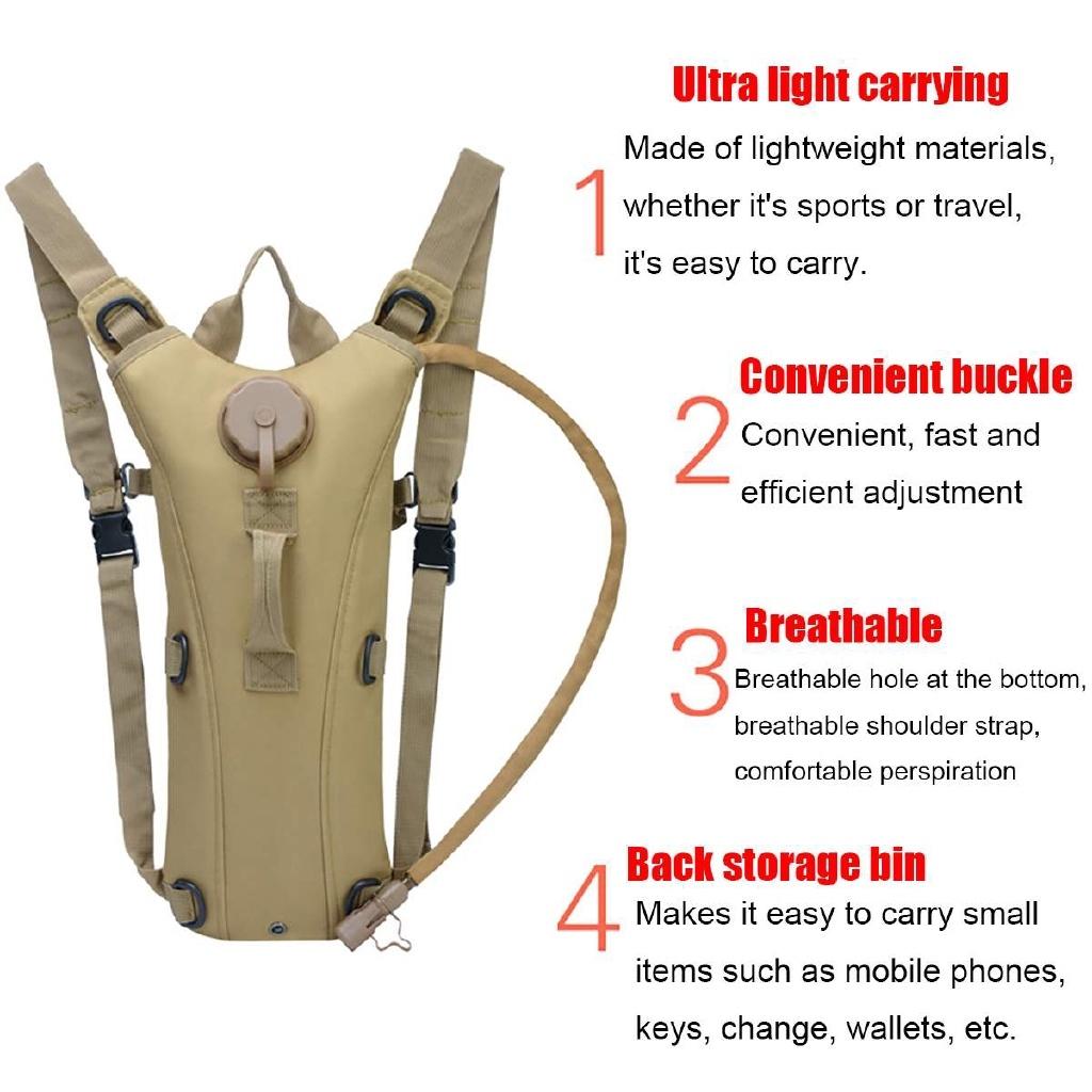 Plecak turystyczny 3L Worek na wodę Hydration Wojskowy taktyczny plecak z bukłakiem Hydration Plecak do jazdy konnej Plecak kempingowy Piesze wycieczki