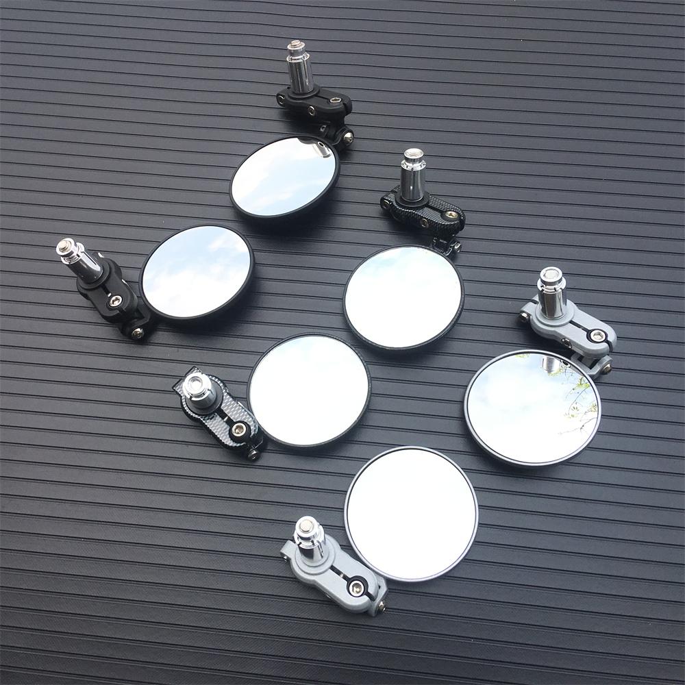 Foldable Motorcycle Rearview Handle Bar End Mirrors Moto Accessories 16-18mm Universal Motorbike Handlebar Round Convex Mirror