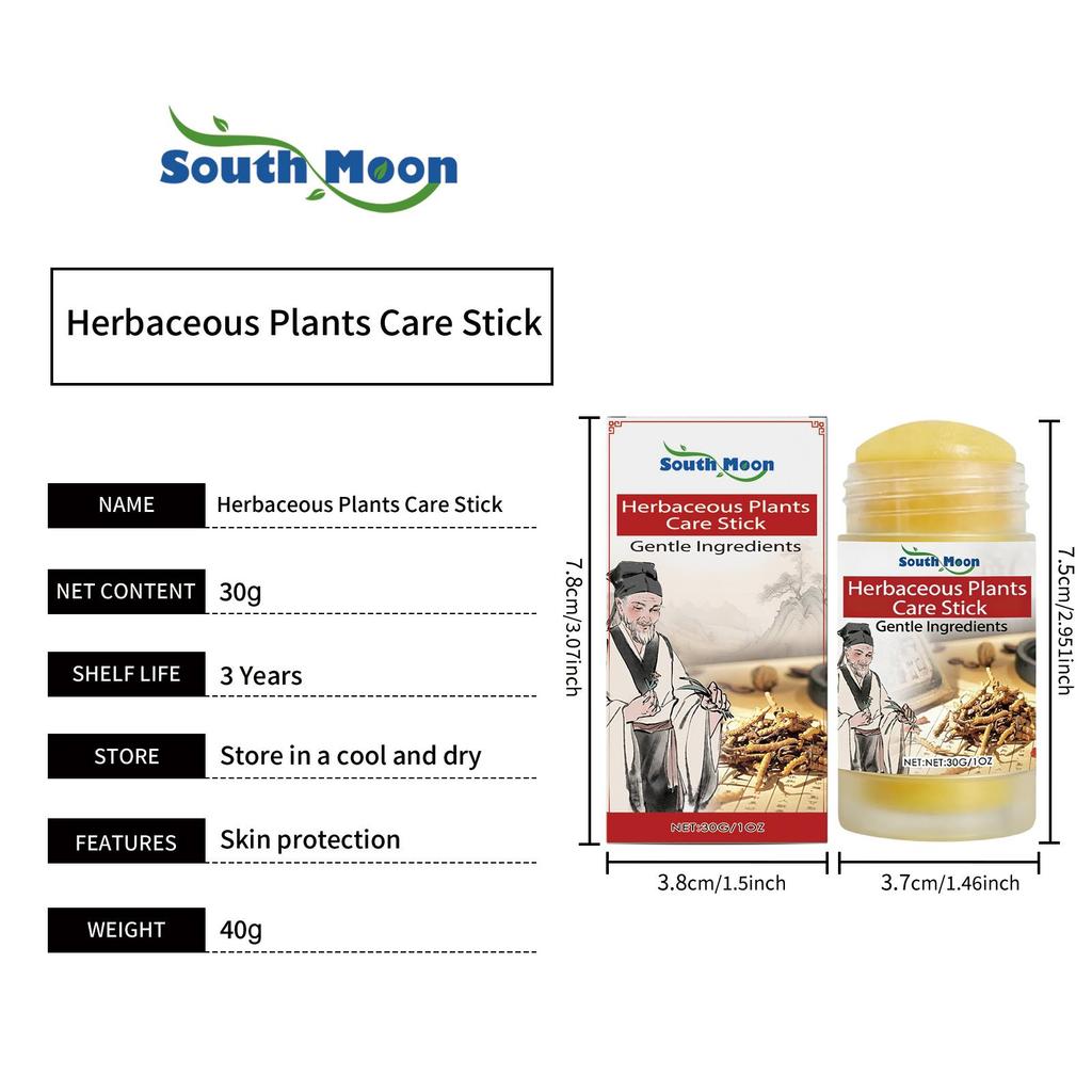 Herbal Care Stick, Mild Formula, Moisturizing & Nourishing, Daily Portable Body Care Balm