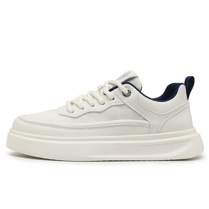 Light Luxury Board Shoes Men's High-end Sense Summer New Breathable Mesh White Shoes Versatile Height-increasing Soft-soled Casual Sports Shoes