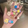 Girl Hair Pin Cartoon Cheese Biscuit-Themed Hair Clips Bright Color Non-Slip Bangs