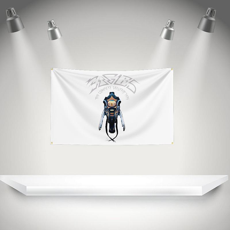 E-eagles Flag Rock Music Band Banner HD Printing Tapestry Exhibition, Music Band Fans, Garage Decor