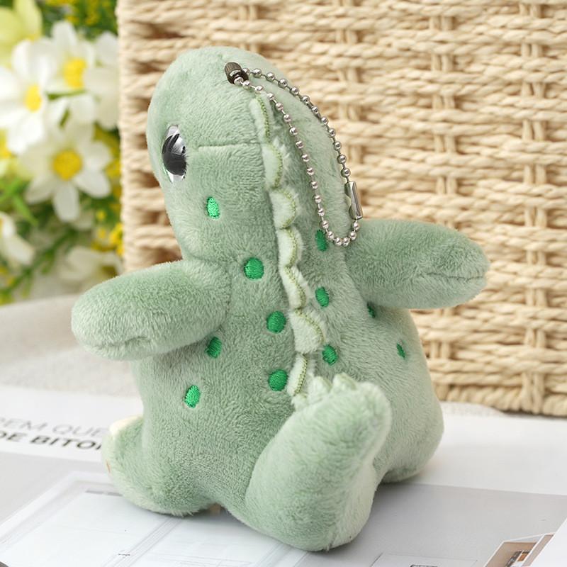 Cute Dinosaur Plush Keychain Soft Green Dino Stuffed Animal For Backpacks