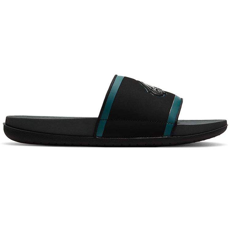 Nike NFL x OffCourt Slide Philadelphia Eagles 2022 Men Sneakers Black Sport-Teal White DD0523-001
