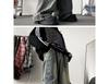 Men's Summer Trendy Wide-Leg Cargo Jeans with Large Pockets - Washed Retro Floor-Length Pants