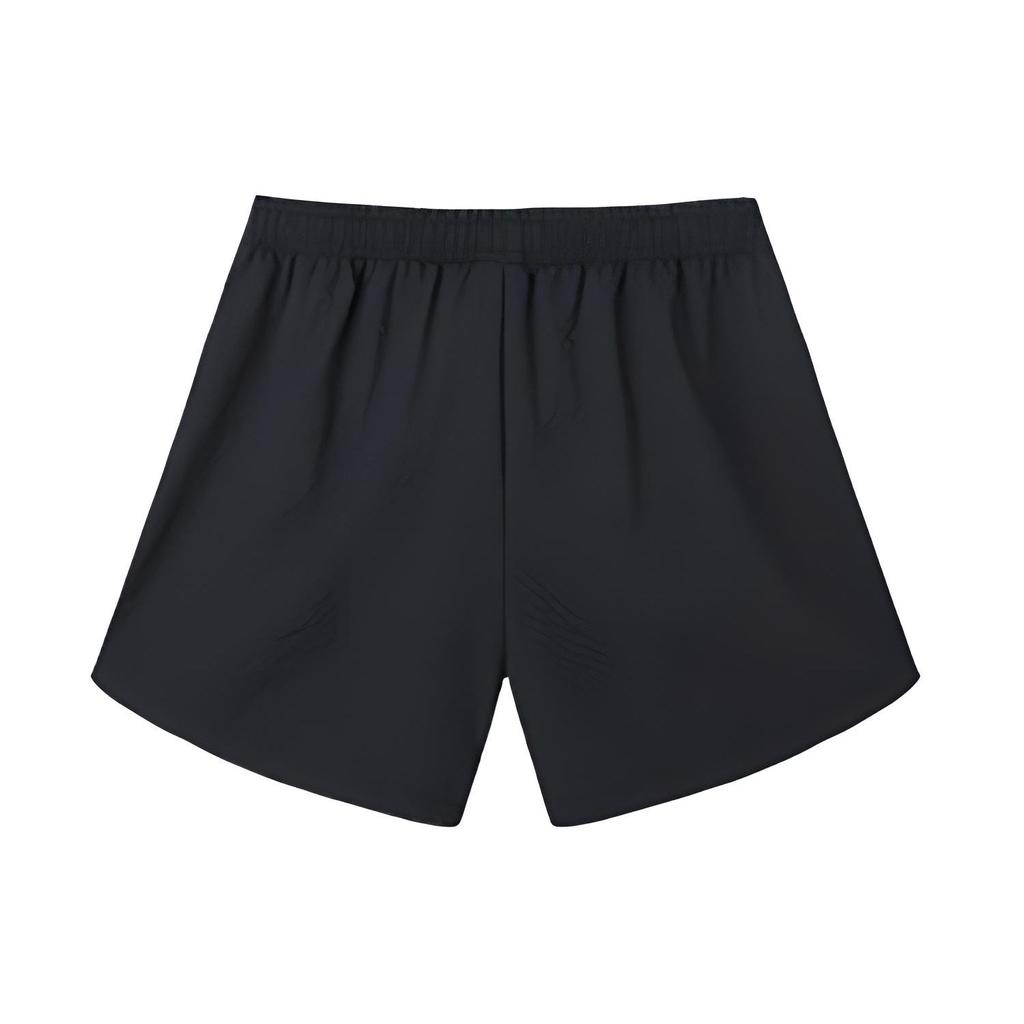 Anta Solid Color Elastic Waist Woven Breathable Shorts Women Shorts Black 962228316-3