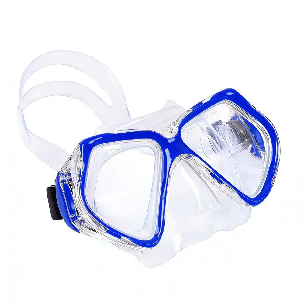 Tempered Glass Snorkel Mask With Nose Cover Underwater Mask Summer Diving Glasses For Adult