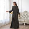 Women's Muslim Robe Gold-plated Simple Lace Slim Muslim Dress