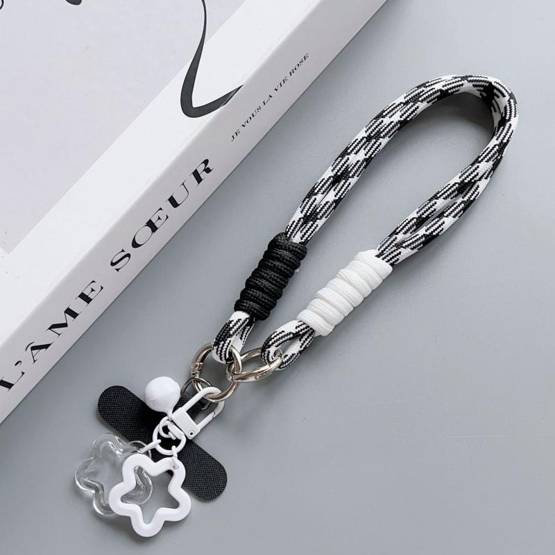 

1 шт. Ins Звезда Шнурок для телефона из плетеной веревки против потери, короткий ремешок на запястье, модный женский, для путешествий на открытом воздухе, веревка для альпинизма