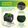 Composteur De Jardin À Chambre Unique DF OMER Pour Le Jardinage En Plein Air - Grand Volume,Conception Compacte,Capacité De 105 L