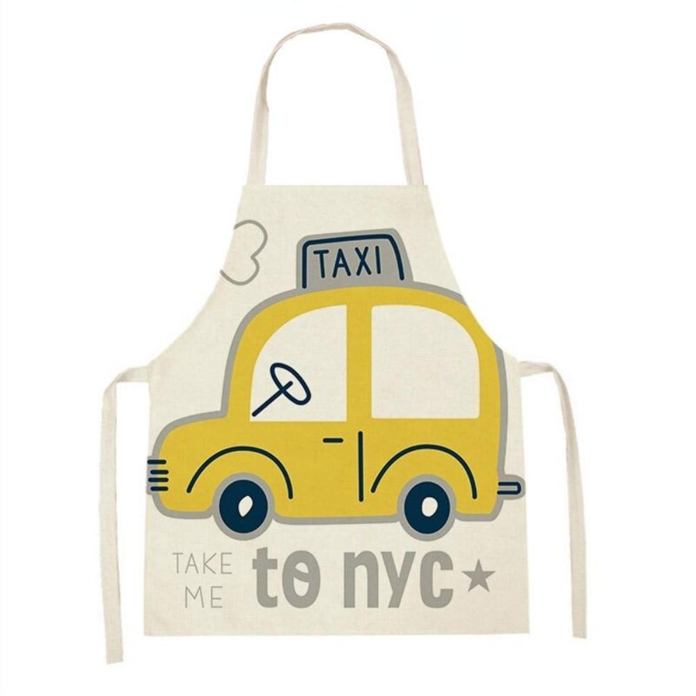 Car Pattern Painting Apron Vehicle Theme Cleaning Clothes New Children's Apron Home Use