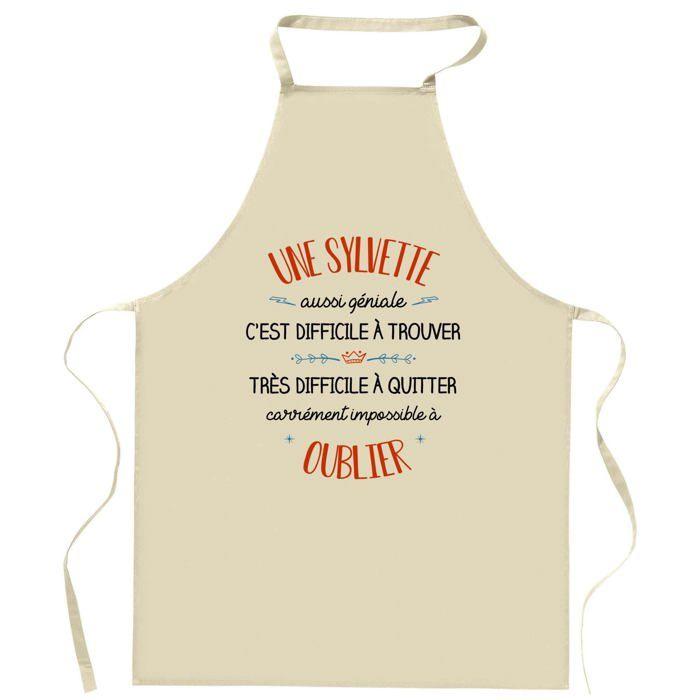 Tablier de cuisine - Une Sylvette Aussi Géniale - Impression bretonne - Coton résistant - Fabrication France